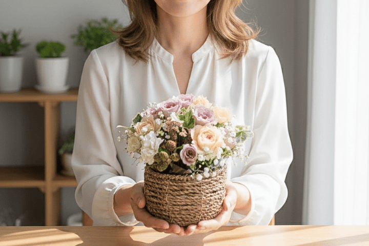 花材・色合いをフローリストにおまかせいただく即日発送のアレンジメント