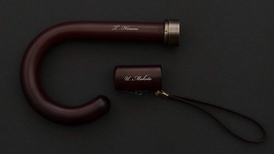 名入れ傘 彫刻 職人 手仕事 前原光榮商店