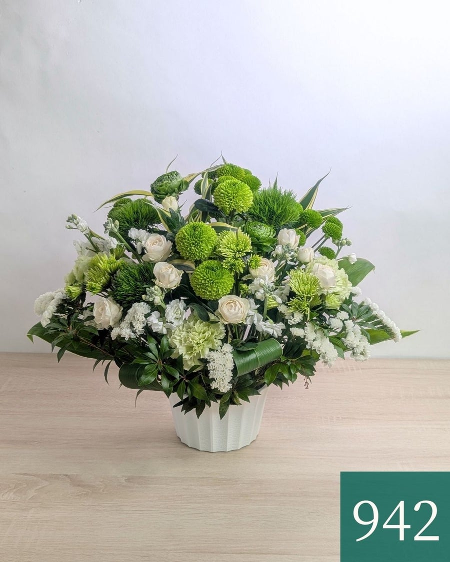 緑寿祝いの花 アレンジM 14,300円