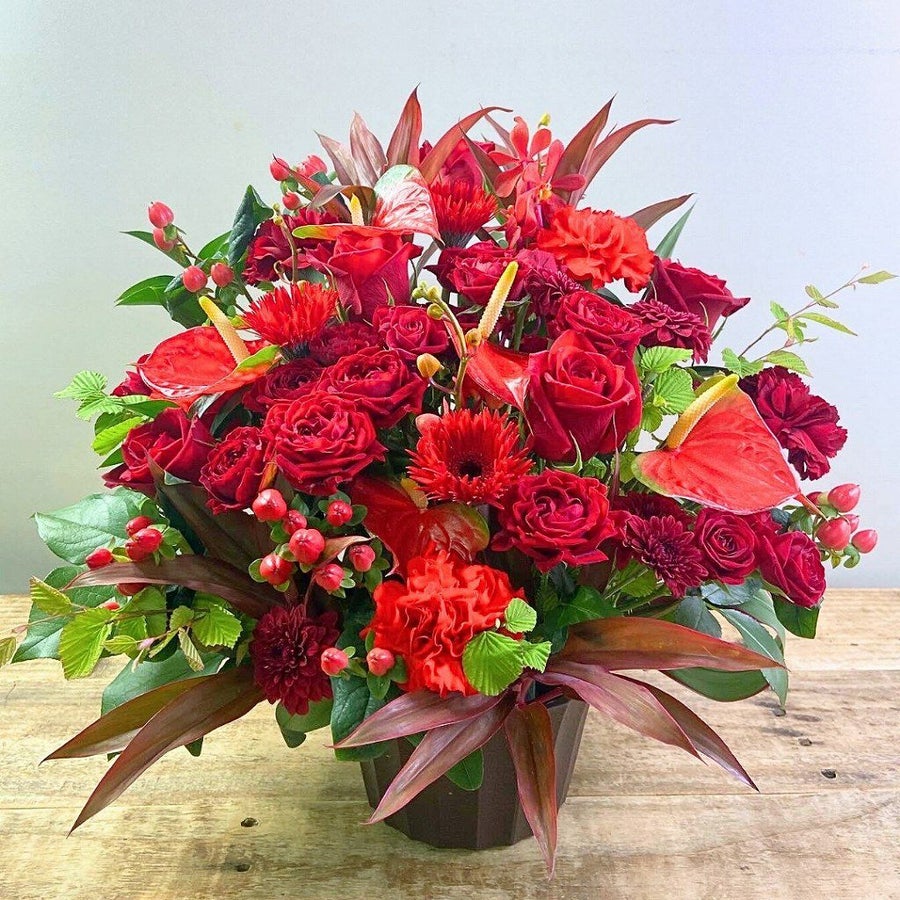 退職祝いの花。定年退職・引退・退官した父母・祖父母・上司に贈る花束・お祝いアレンジメント