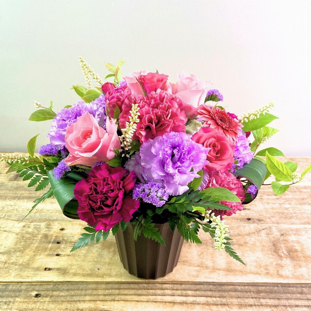結婚記念日の花 プレゼント アレンジメント Mサイズ｜おしゃれな花束
