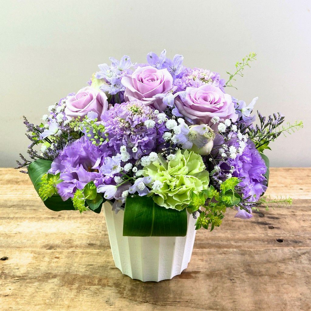 結婚記念日の花ギフト アレンジメント Sサイズ｜おしゃれな花束