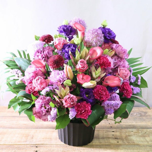 古希祝いのお花。70歳・古希を祝う花束・アレンジメント・お花のプレゼント。フラワーギフトの贈り物