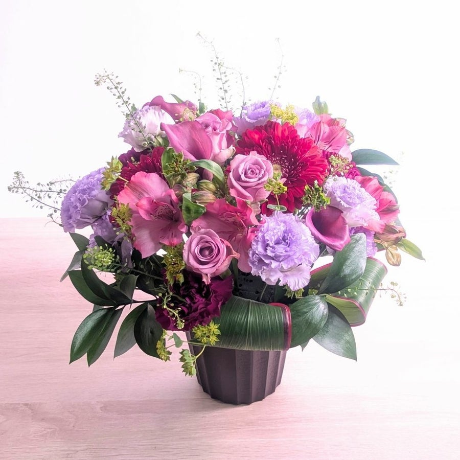 古希祝いのお花。70歳・古希を祝う花束・アレンジメント・お花のプレゼント。フラワーギフトの贈り物