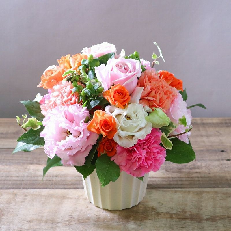 七回忌お供え花 供花 仏花 かわいい アレンジメント Sサイズ