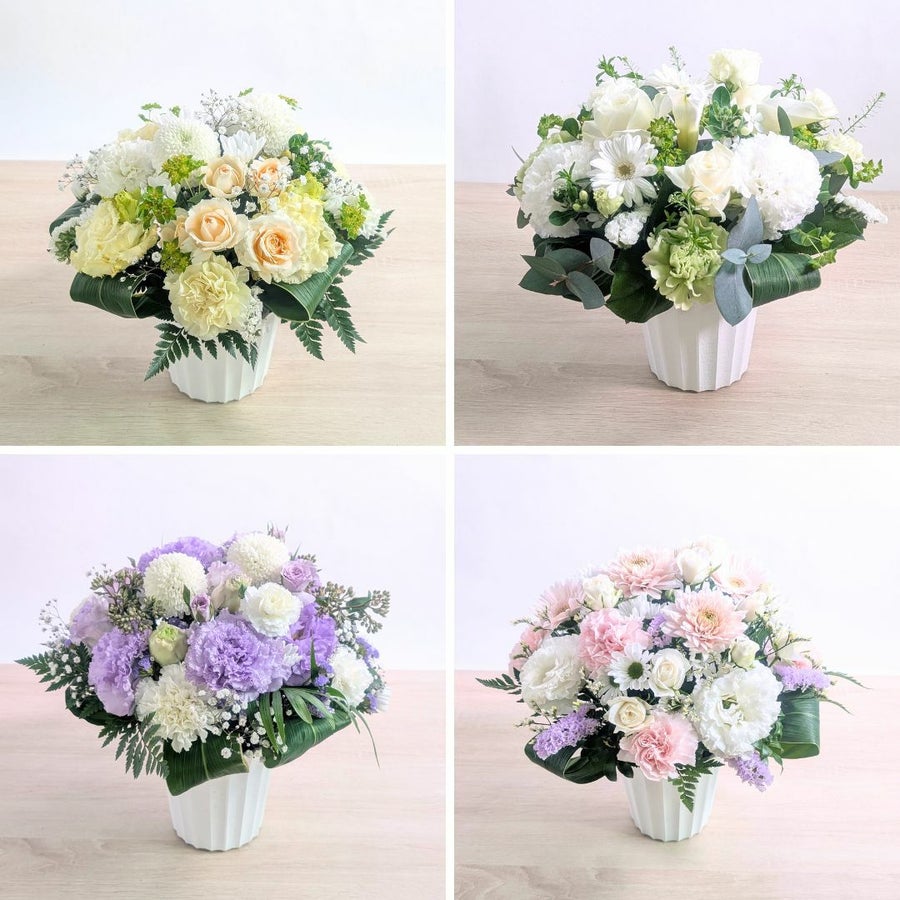【一周忌の花・お供え花】おすすめのアレンジメント　MS｜おしゃれな花束・アレンジ通販【最短翌日着】｜花以想（はないも）