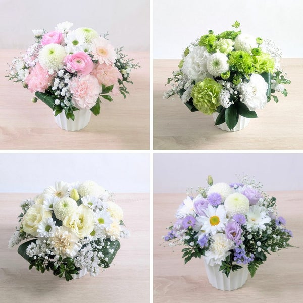 キリスト教のお供え花。クリスチャンのお花、お別れ会・一年祭に贈るお供え用アレンジメント