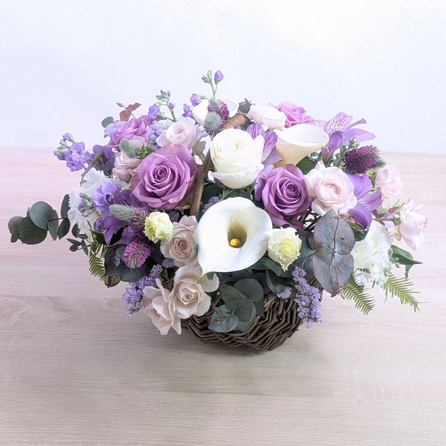 おしゃれフラワーバスケット