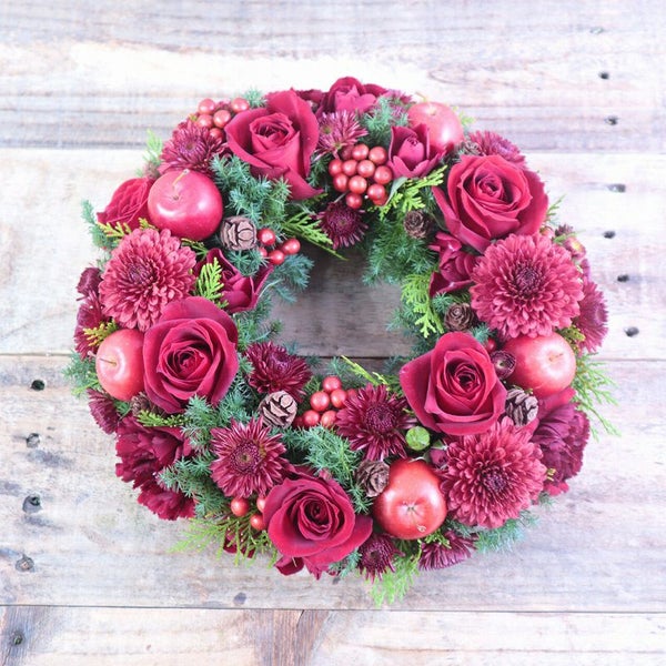 クリスマスギフト　クリスマスアレンジメント　Xmasに贈るお花のプレゼント