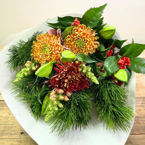 クリスマスギフト　クリスマスアレンジメント　Xmasに贈るお花のプレゼント