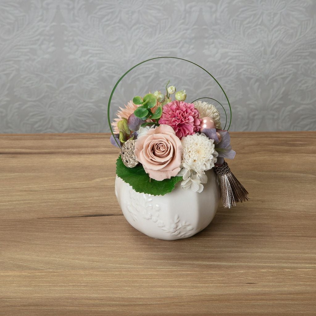 プリザーブドフラワーの仏花「望郷」ピンク｜6,500円｜花以想