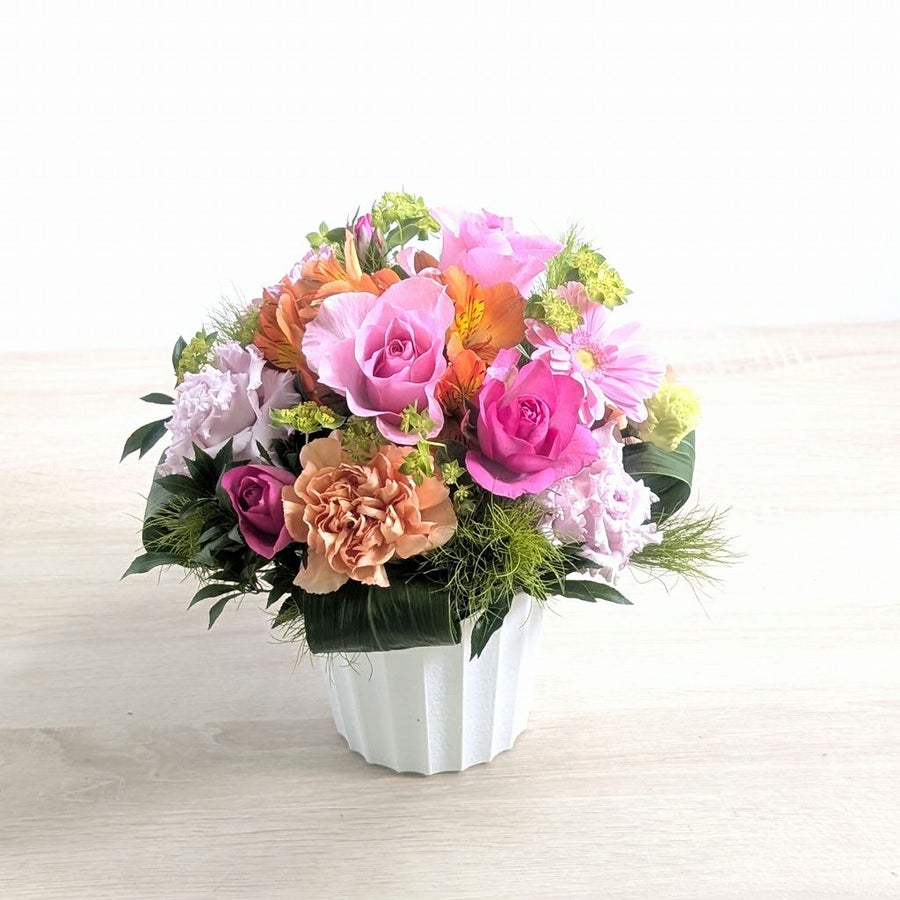 米寿88歳を祝う花。長寿祝いの花束・アレンジメント 。父母・祖父母に喜ばれるお花の贈り物