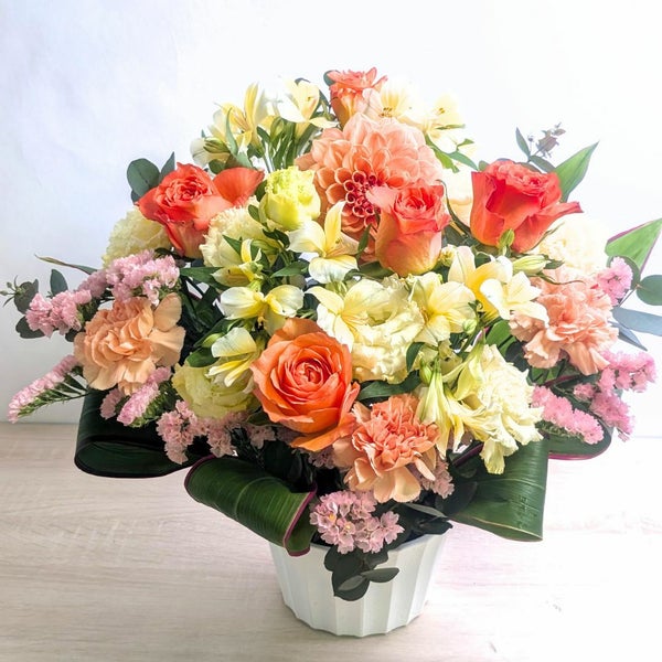 米寿88歳を祝う花。長寿祝いの花束・アレンジメント 。父母・祖父母に喜ばれるお花の贈り物