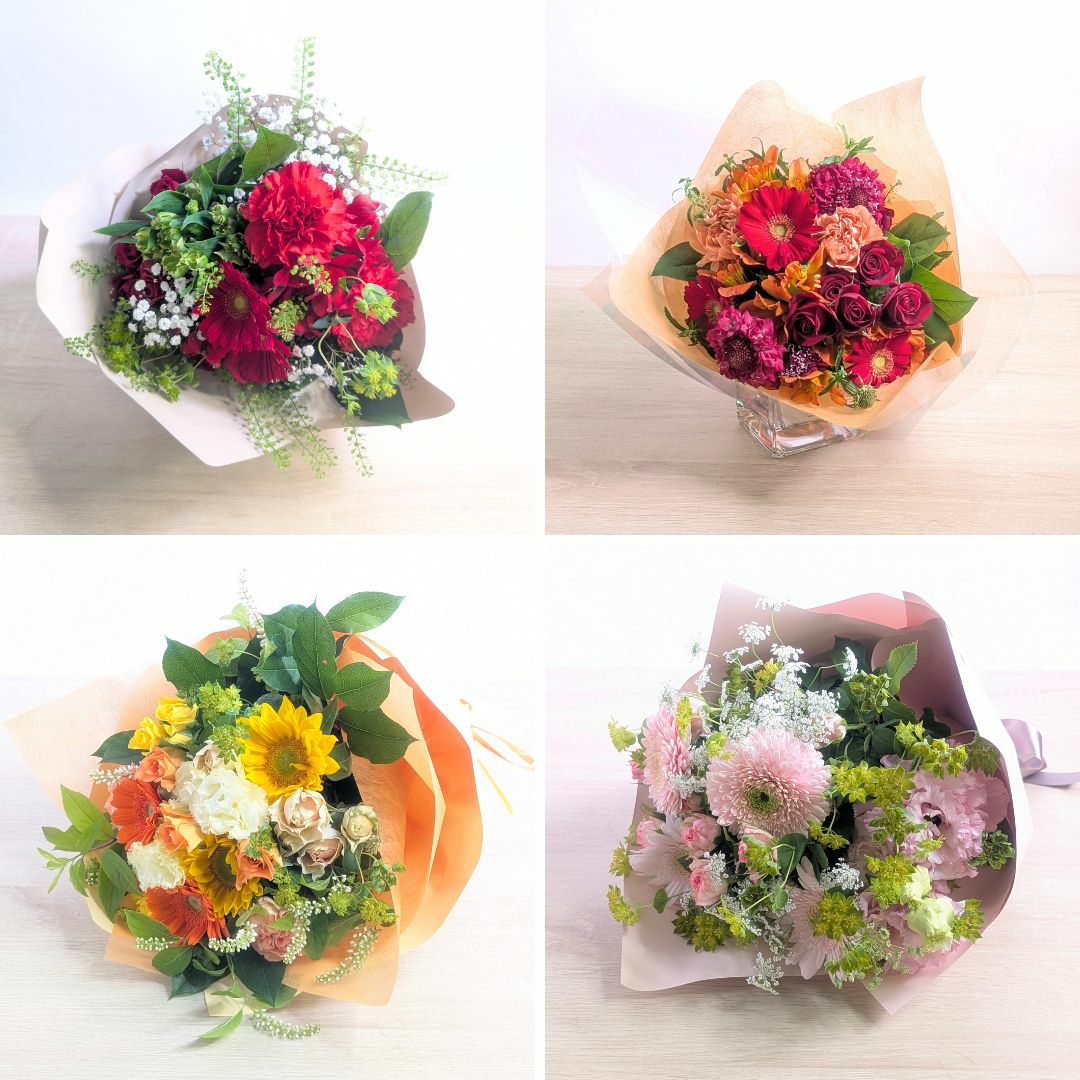 光触媒フラワー 特大 薔薇と季節の草花の豪華アレンジ 開店祝 退職祝 受付装花 退職・定年退職に贈る花ギフト 花束 Sサイズ｜おしゃれな花束