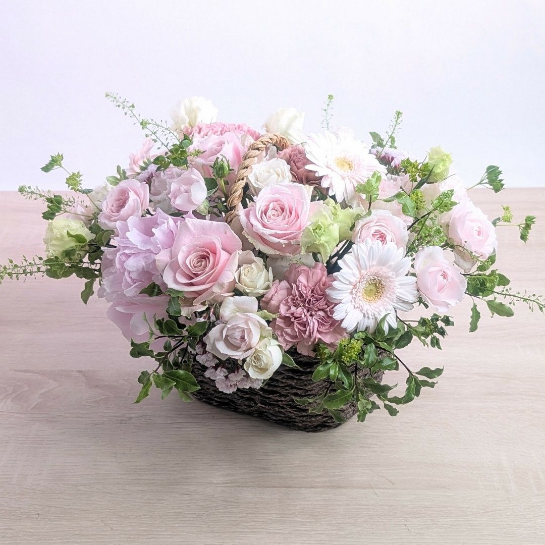 お花のバスケット「（Willow（ウィロー）」Lサイズ（さくら