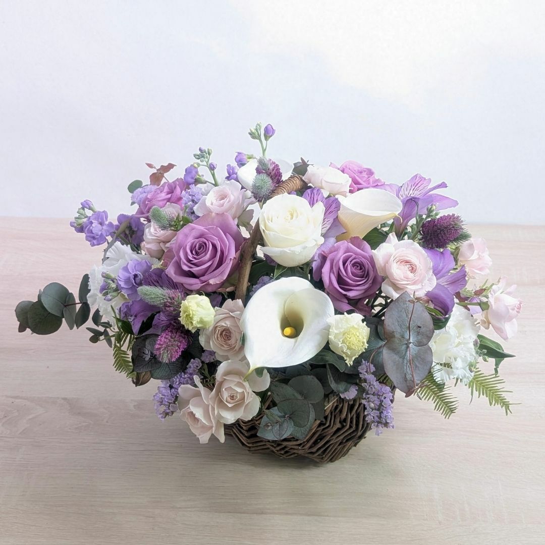 お花のバスケット 通販】カゴ入りでそのまま飾れるナチュラルな