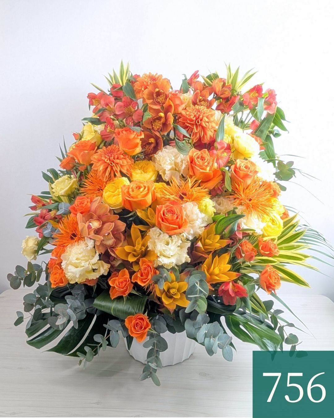 ＊*..おひさま色のお花を添えて..＊°.可愛いお花の贈り物 就任祝いの花・周年祝い アレンジメント 5Lサイズ （おひさま