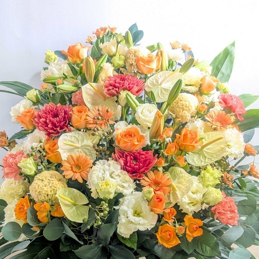 傘寿祝いの花。80歳の誕生日プレゼントに贈る花束・アレンジメント・お花のプレゼント