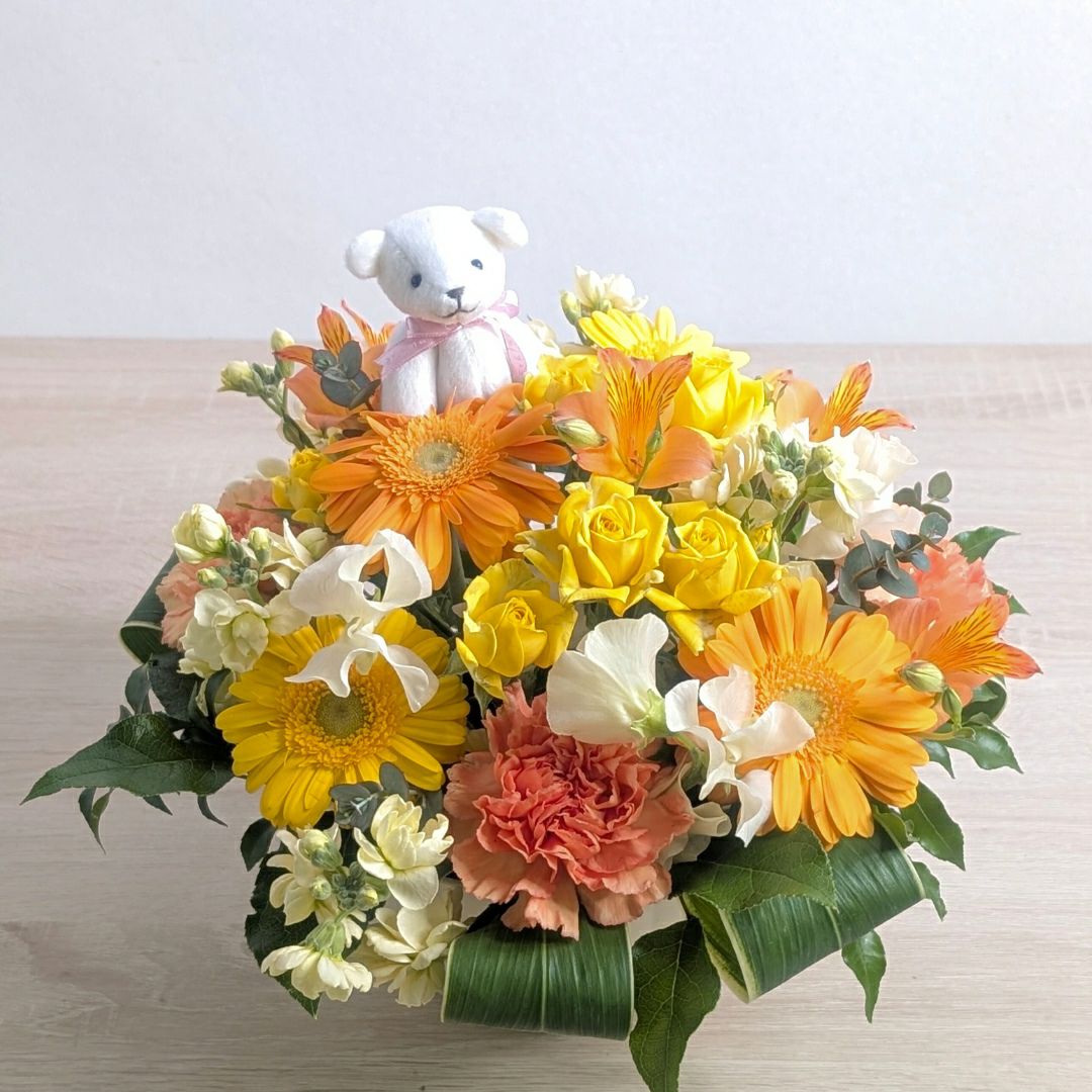 傘寿祝いの花。80歳の誕生日プレゼントに贈る花束・アレンジメント・お花のプレゼント