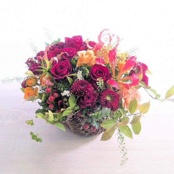 傘寿祝いの花。80歳の誕生日プレゼントに贈る花束・アレンジメント・お花のプレゼント