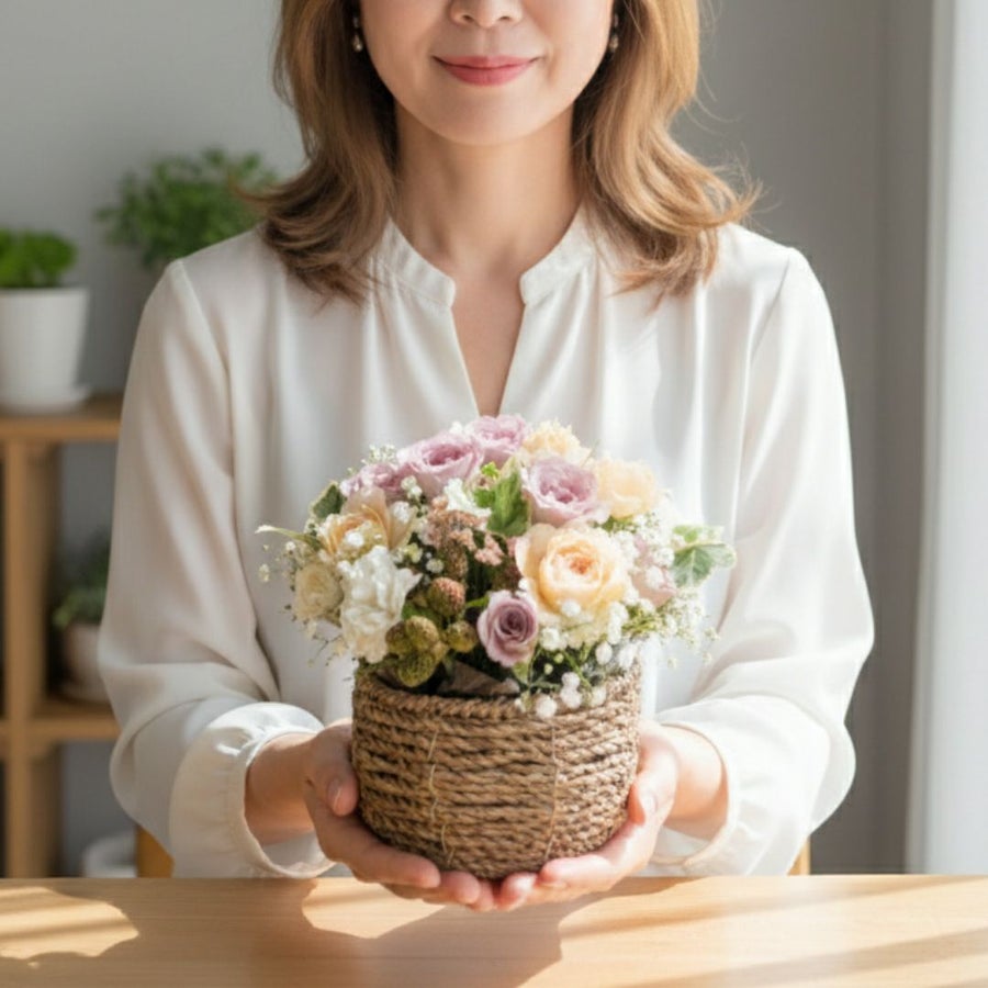 誕生日・記念日に贈る花。花屋におまかせアレンジメント・花束