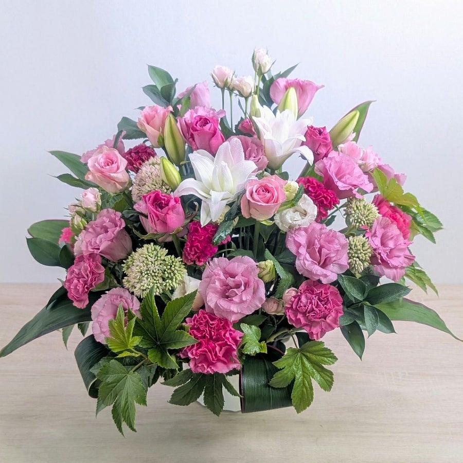 卒寿祝いの花 アレンジM 14,300円