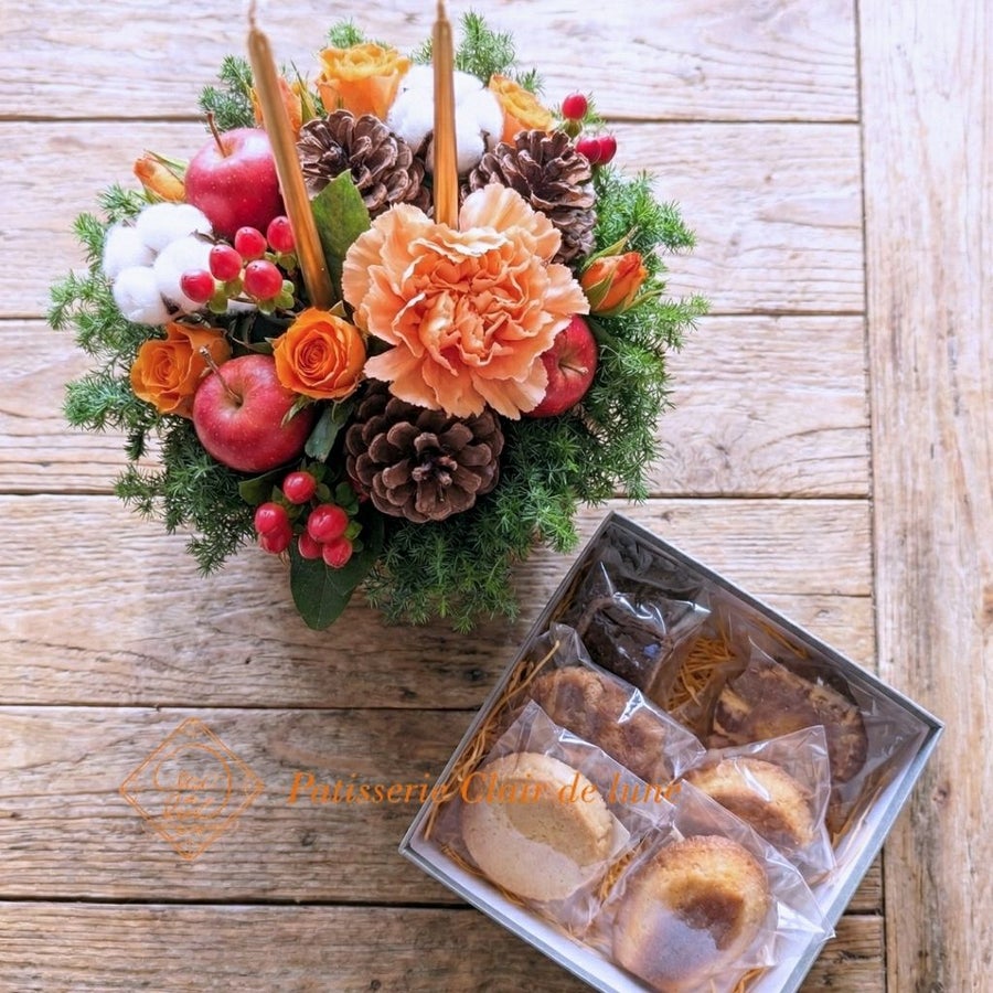 【クリスマス・キャンドルアレンジ】 Tops（トップス） ＆リッチな焼菓子セット