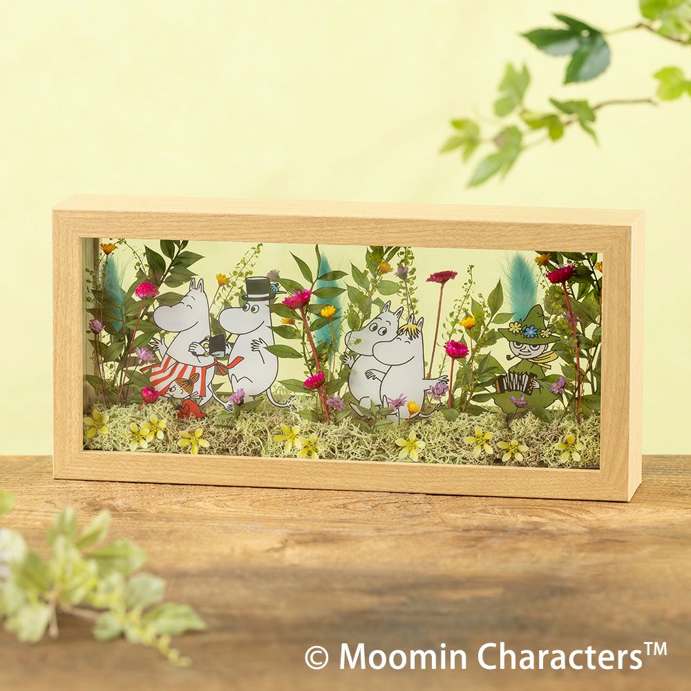 プリザーブドフラワー フラワーフレーム「ムーミン谷のゆかいな仲間たち」