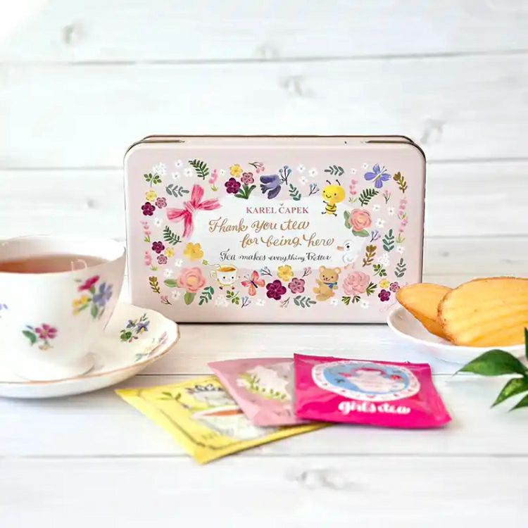  【もらって嬉しいギフト缶】カレルチャペック紅茶セット「サンクス」(ティーバッグ10p)