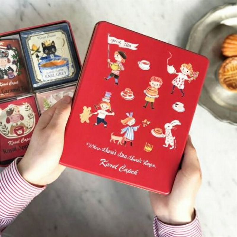 【かわいい紅茶とお花ギフト】 Wish （ウィッシュ） with 【かわいい嬉しいたのしいギフト】カレルチャペック紅茶セット「ラバーズ」(ティーバッグ20p)