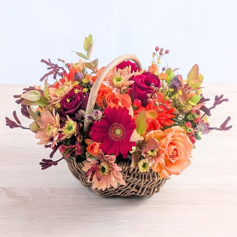  comete かわいいお花のバスケット M