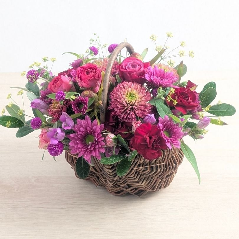  comete かわいいお花のバスケット M