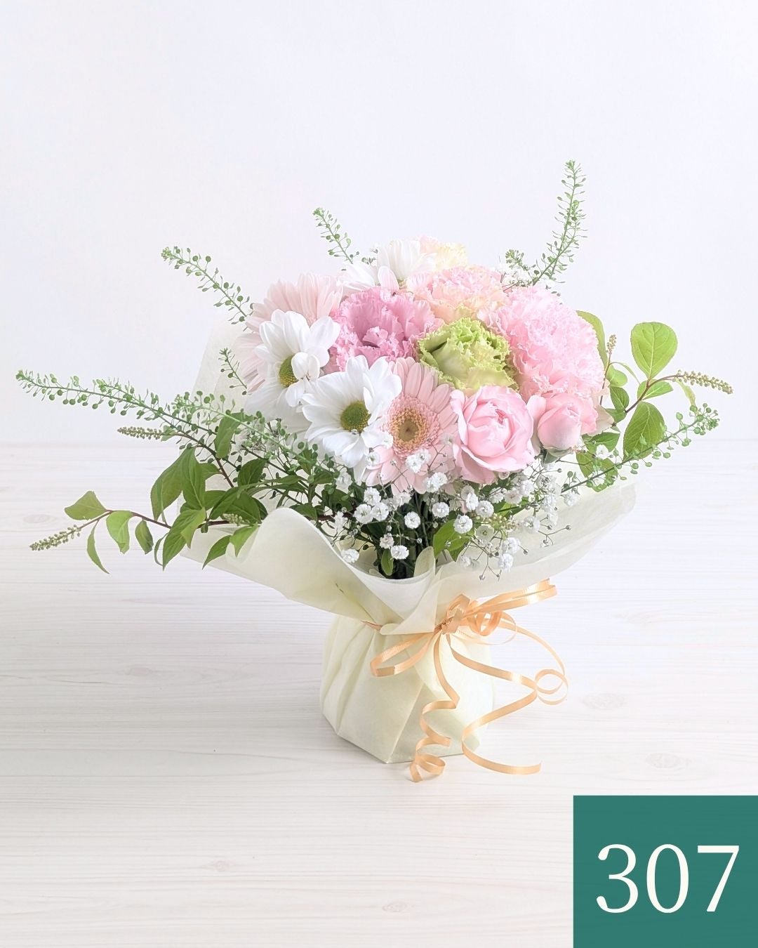 そのまま飾れる花束「Wish（ウィッシュ）」・淡いピンク（さくら）