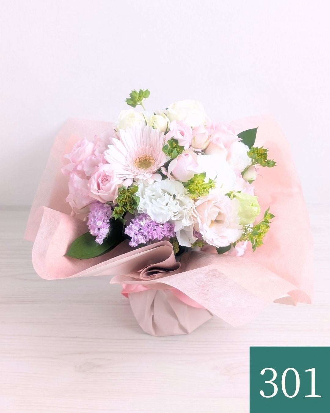 そのまま飾れる花束「Wish（ウィッシュ）」・淡いピンク（さくら）