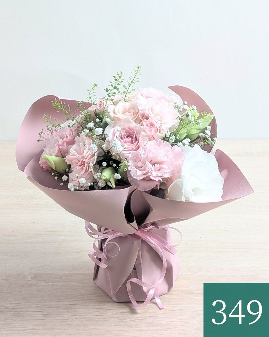 そのまま飾れる花束「Wish（ウィッシュ）」・淡いピンク（さくら）