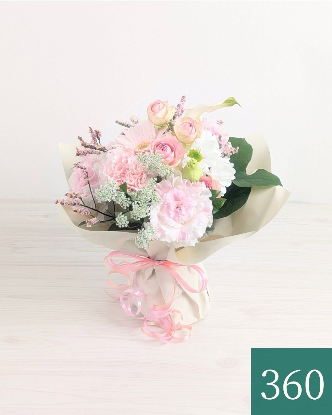 そのまま飾れる花束「Wish（ウィッシュ）」・淡いピンク（さくら）