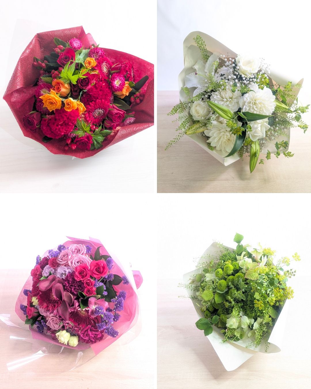 誕生日の花束　おしゃれなブーケ　ボリュームあり